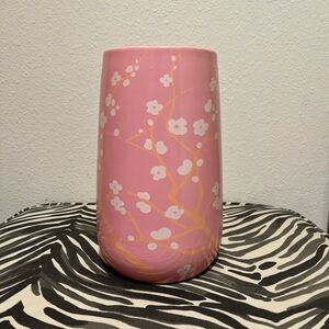 Pink Floral Ceramic Vase